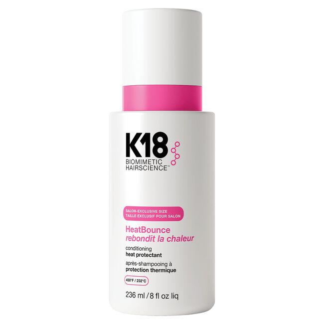 K18 HeatBounce Conditioning Heat Protectant 8oz - Professional size heat protectant