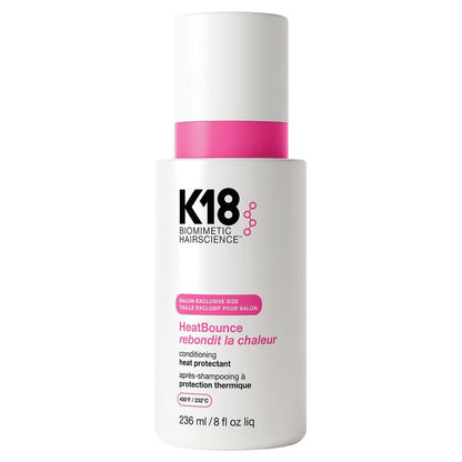 K18 HeatBounce Conditioning Heat Protectant 8oz - Professional size heat protectant