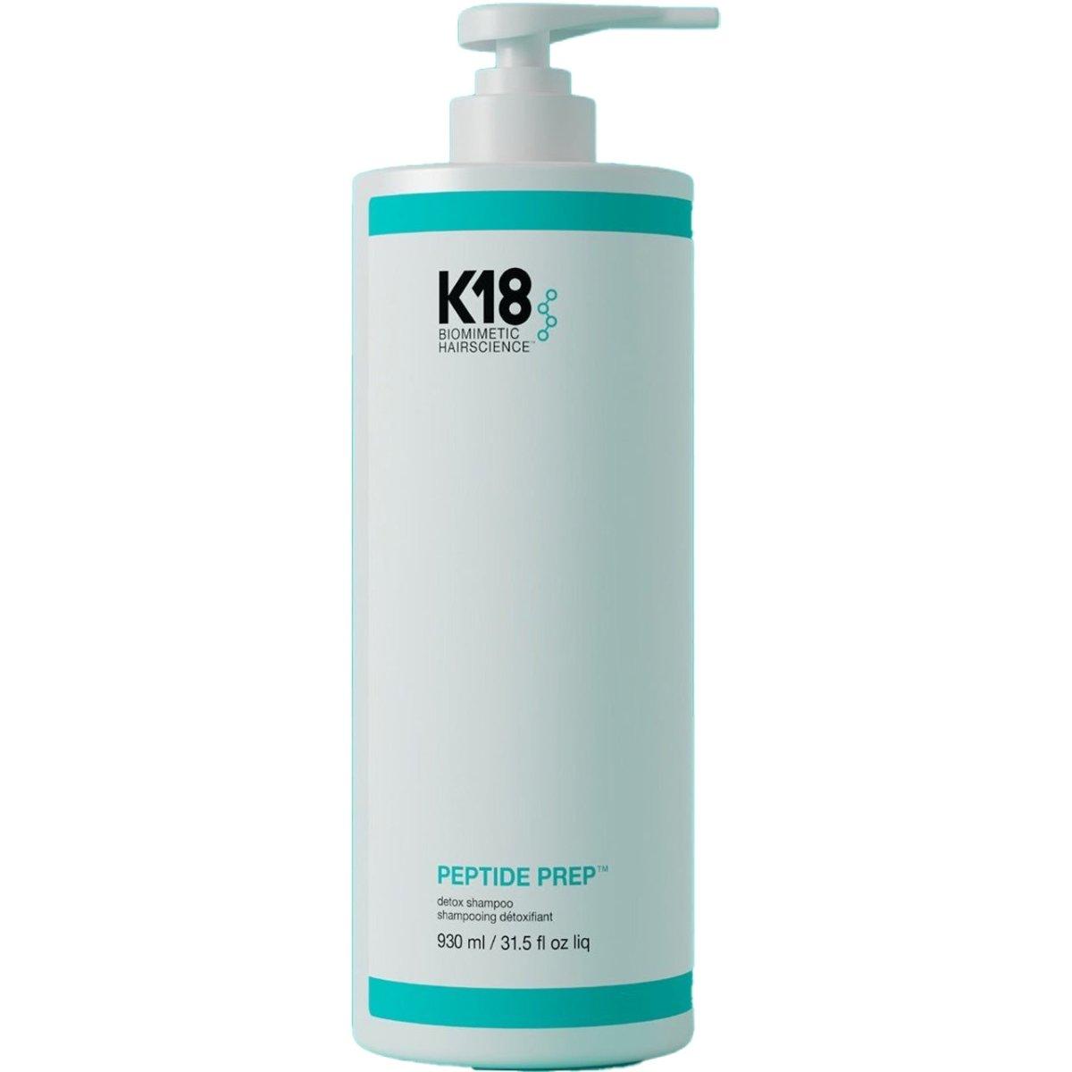 K18 Peptide Prep Detox Shampoo Liter - Professional size clarifying shampoo