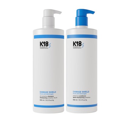 K18 Damage Shield Shampoo and Conditioner Liter Duo Set